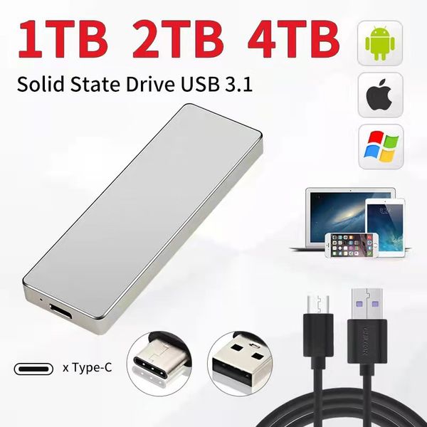 2023 Горячий высокоскоростный внешний жесткий диск 500 ГБ 1 ТБ 2TB 4TB 8TB USB3.1 SSD 2,5-дюймовый портативный SSD 16 ТБ жесткий диск для ноутбуков PS4