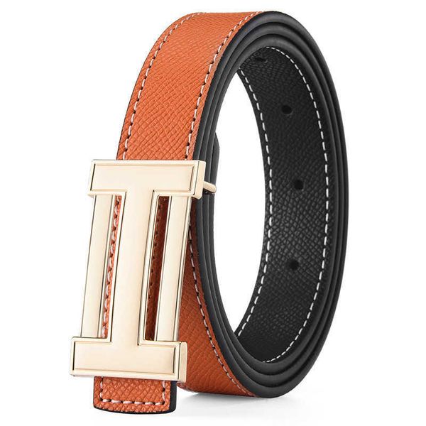 Cintura in pelle arancione oro a cintura hindle Standard Cinture di lusso 6 colori Designer di attività Lui Lui Letter Cinkle Belt Womens Mens Womens