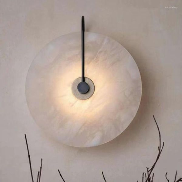 Lampade da parete Nordic Luxury Natural Stone Light Designer Creative El Decorative Simple Modern Bedroom Comodino