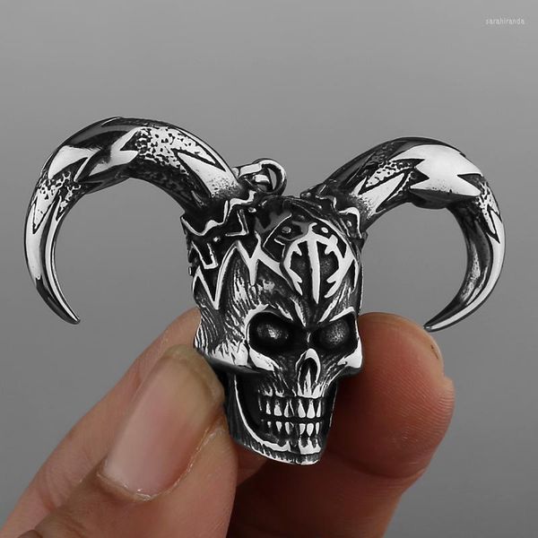 Colares pendentes Gothic Bull Bull Horn Demon Skull para Trend Street Acessórios de moda de rua