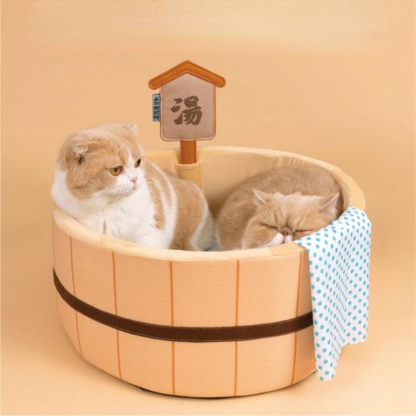 Tappetini Divertente cuccia per gatti cuccia per cani autunno inverno caldo sonno profondo Cosplay gatti animali domestici cuccia per cani in stile giapponese stile primavera calda