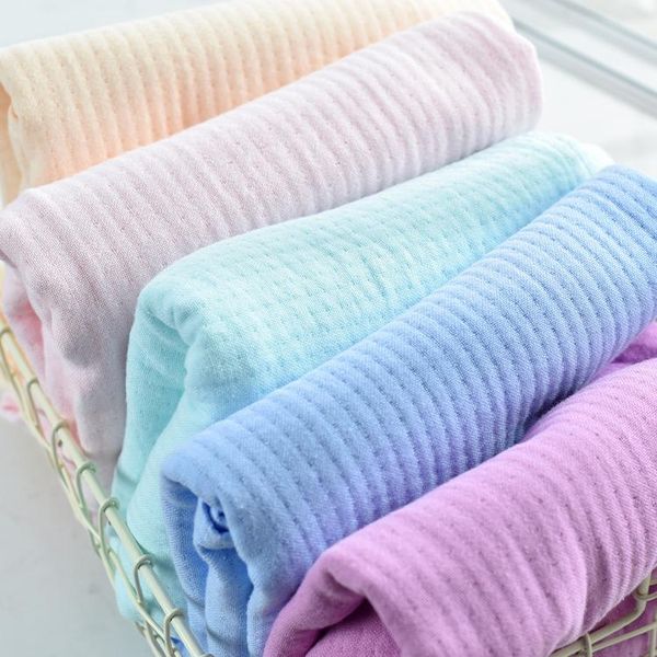 Asciugamano Cotone Grande Moda Tinta Unita Semplice Morbido Estate Assorbimento Acqua Tovagliolo Accessori Bagno DI50YJ