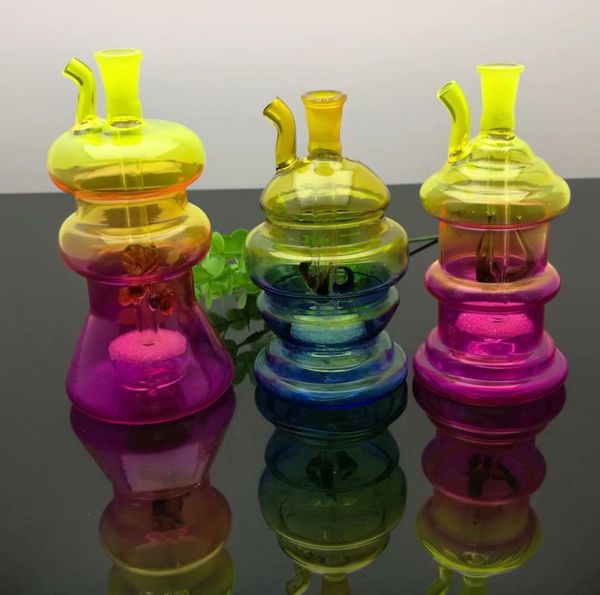 Tubos de fumantes aeecssories Glass glangs bongs múltiplas coloridas de cano de água de vidro de forma com som com som ultra quieto