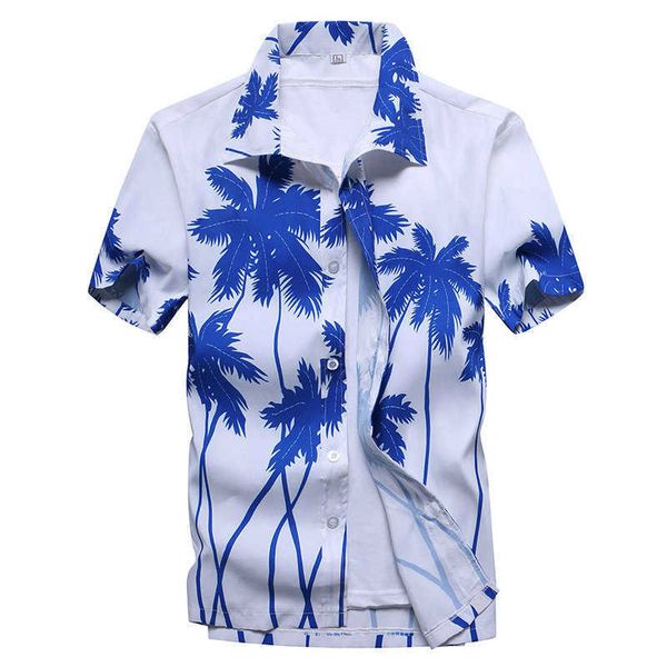 Camicie casual da uomo Camicia hawaiana da uomo Casual da uomo camisa masculina Camicie da spiaggia stampate Manica corta 2019 Nuova spedizione gratuita Taglia asiaticaM-5XL AA230523