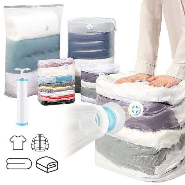 Сумки для хранения кубики вакуумных пакетов одеяло одеяло для одежды для одежды для шкафа шкаф Saver Saver Seal