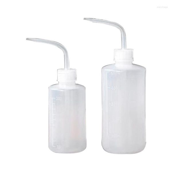 250 ml 500ml de segurança de segurança de segurança de garrafa de garrafa espremetada Tatuagem Squeeze com escala de boca estreita para plantas gota