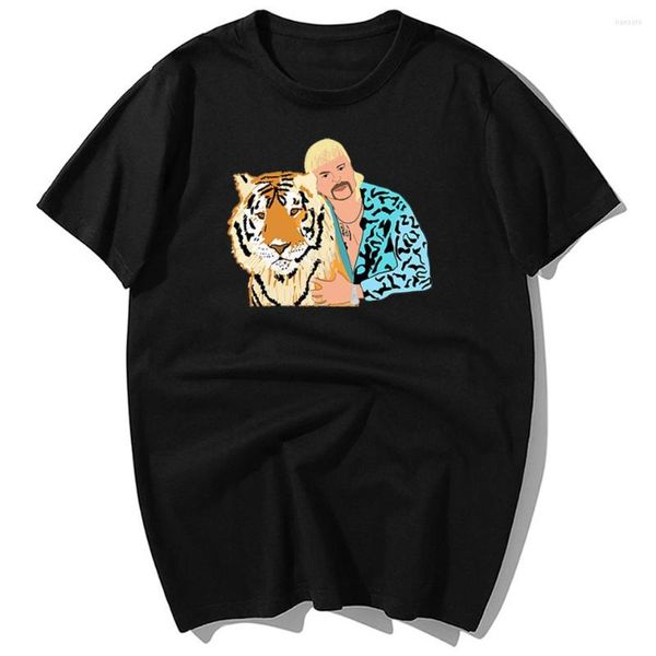 T-shirt da uomo Fashion Cartoon The Tiger King Joe T-shirt con stampa esotica Uomo 2023 Camicia a maniche corte in cotone casual estivo Harajuku Streetwear