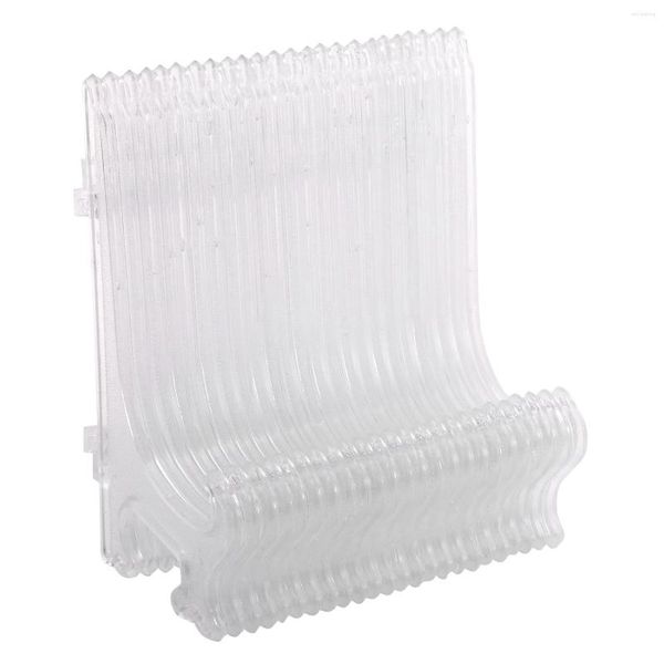 Kancalar 12pcs/Set Clear Plastik Postallar Plaka Tutucular Ekran Bulaşık Raf Resim Çerçeve PO Kitabı Kaide Tutucu Stand Stander