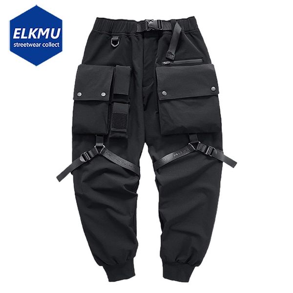 Calças techwear calças de carga joggers para homens grande bolso moda streetwear hip hop preto militar marca original harajuku calças