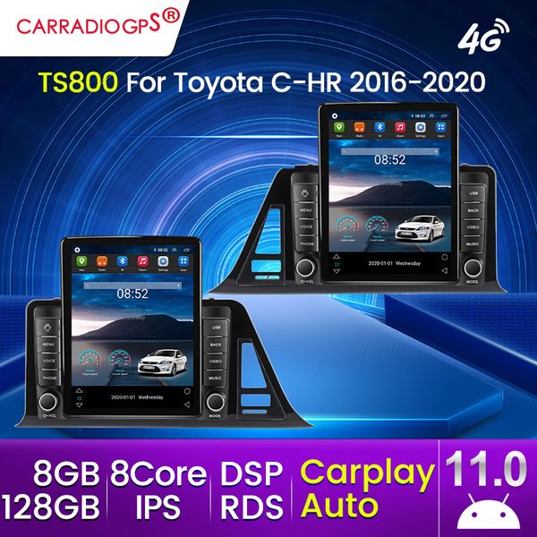 128G WIFI Auto DVD Radio für Toyota C-HR 2016-2020 Multimedia Video Player Android 11 DSP Auto Carplay 2din Keine DVD