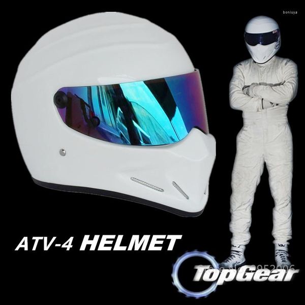 Capacetes de motocicleta DOT aprovou o capacete de face completa Top Gear de proteção ATV FRP GO KARTING CARRO AUTOMBILE