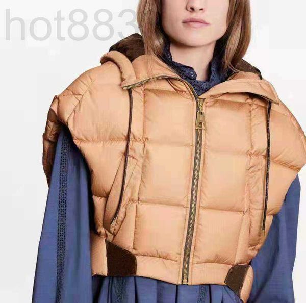 Gilet da donna Designer Piumini da donna Parka Gilet senza maniche Cappotto spesso con cappuccio per capispalla invernali Lady Slim Style con bottoni Giacca a vento JQIN