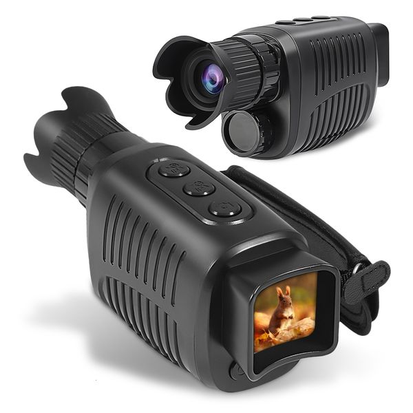 Câmeras de caça HD Dispositivo de câmera de visão noturna HD Telescópio Digital Monocular Com dia e uso duplo para viagens ao ar livre 230504