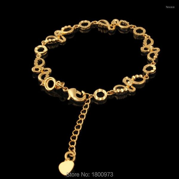 Braccialetti di collegamento Moda all'ingrosso Creativi Bellissimi gioielli Color oro Cavigliere / bracciali Disegni Romanzo compatto per le donne