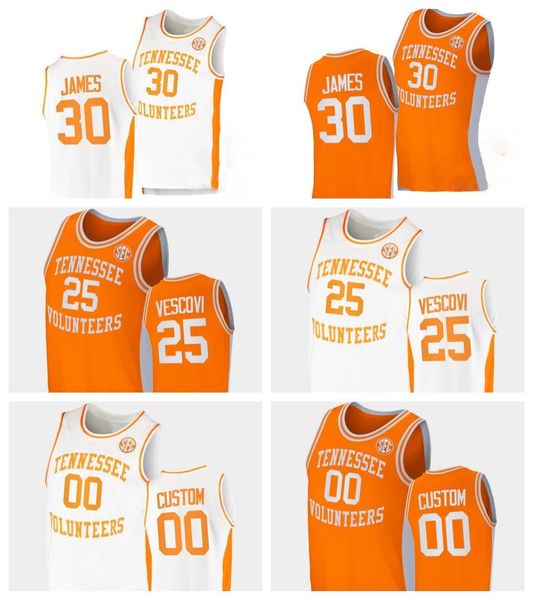 Maglie da basket personalizzate del Tennessee College 22 Ernie Grunfeld 53 Bernard King 2 Grant Williams 3 Candace Parker 5 Admiral Schofield 14