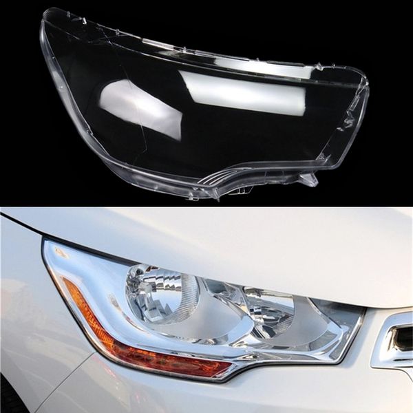 Lente do farol da frente do carro Máscaras de vidro Máscaras de vidro da concha automática capa de lâmpada de luz da lâmpada de luz para Citroen C4L 2013 2014 2015