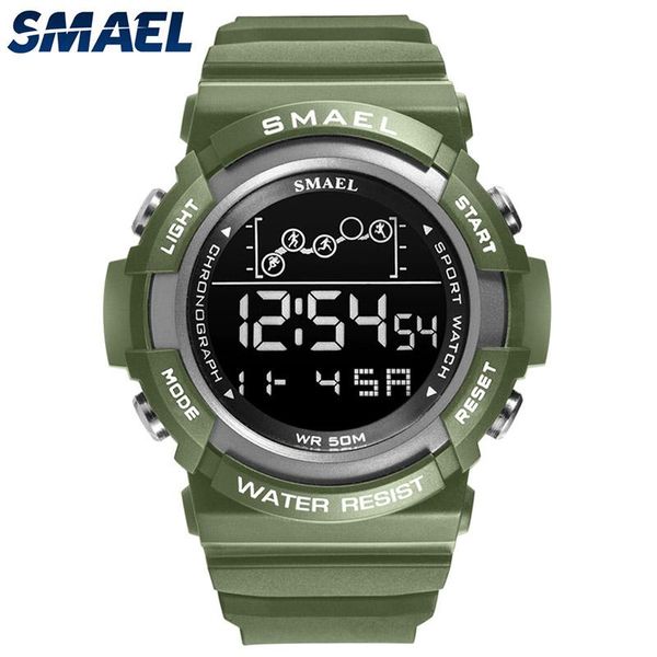 Orologi da polso Orologio sportivo Uomo Digitak Orologio SMAEL Mens LED Alarm Clocks Bracciale verde militare maschile 1426 Orologi impermeabili digitali