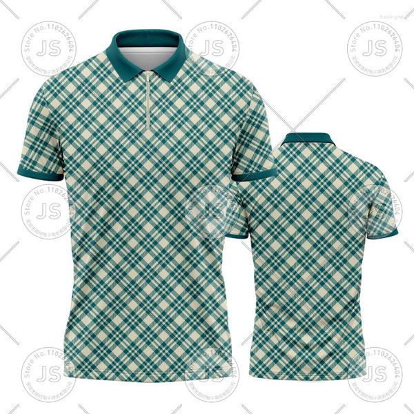Herren Polos Classic Grid Poloshirt Pearl Mesh Business Freizeit Alltagskleidung Ein vielseitiges atmungsaktives T-Shirt Herren Damen Sommer 3D Print Top
