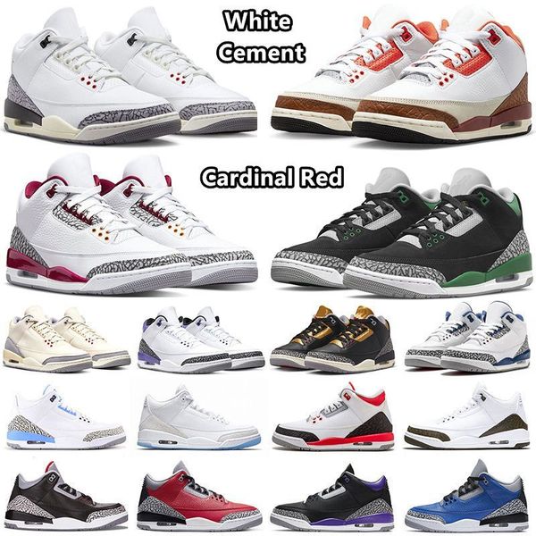 III Scarpe da basket Mars Stone White Cement Wizards Cardinal Red Black Gold Kumquat Pine Green Lucky Green Dark Iris Sneakers sportive per uomo e donna