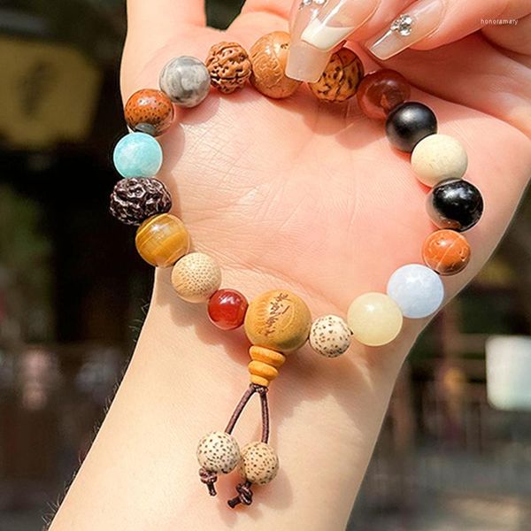 Bettelarmbänder 18 Bodhi Natürliche Samen Armband Armreifen Vintage Buddha Holzperlen Tibet Buddhistisches Gebet Für Frauen Männer Schmuck