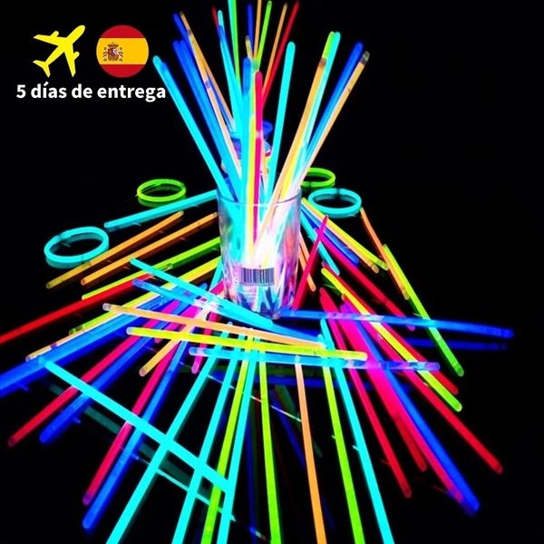 Outras festas de festas suprimentos Escance Light Glow Sticks Bracelets Colares Neon para casamento Brilhante colorido brilhante 230504