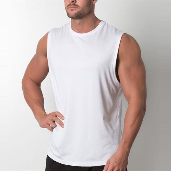 Mens Tank Tops Marke Plain Top Männer Bodybuilding Singlet Gym Stringer Ärmelloses Shirt Blank Fitness Kleidung Sportwear Muscle Vest 230504