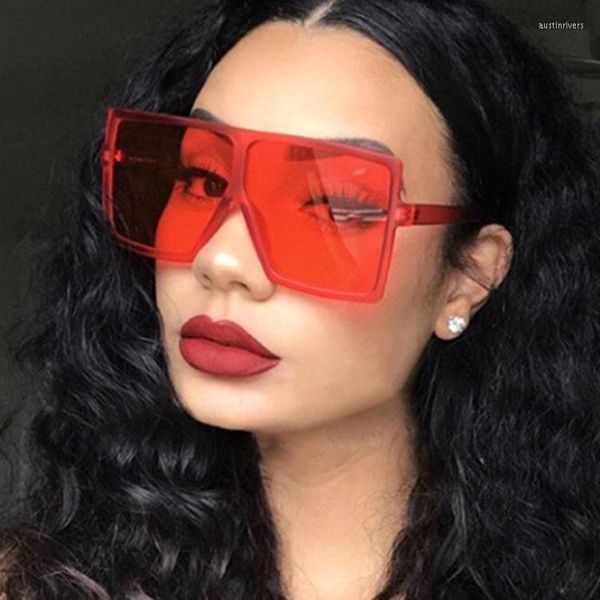 Sonnenbrille HARKO Oversized Shade Woman Black Fashion Square Big Frame Sun Glasses Female Vintage Retro Unisex