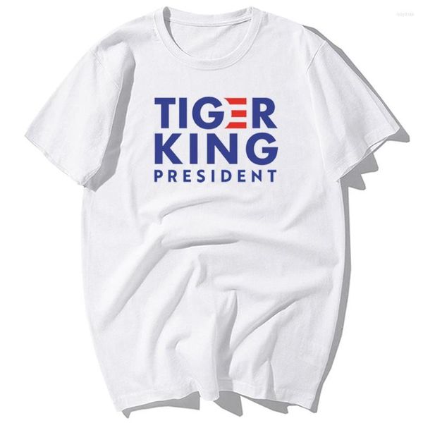 Magliette da uomo Moda Tiger King Joe Exotic For President Stampa T-shirt Uomo Estate Casual Camicia a maniche corte in cotone Harajuku Streetwear