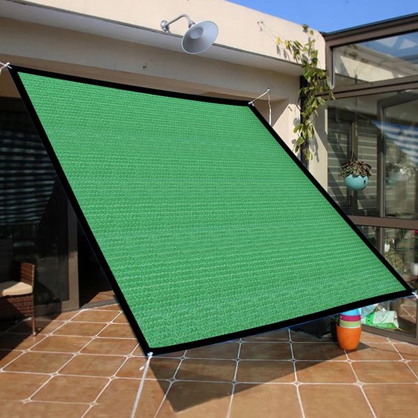 Pano de sombra verde Proteção à prova d'água e Raios UV de proteção resistente a UV com chapas de sol esvaziantes verdes de sombreamento solar