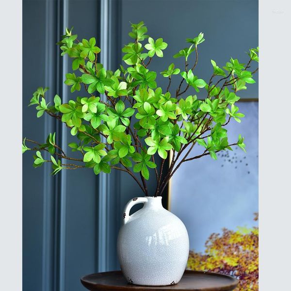 Dekorative Blumen-Simulation des japanischen Glockenpflanzen-Laub-grünen Olivenzweig-Dekorations-Baum-Desktop-künstlichen trockenen Blume und des Blattes