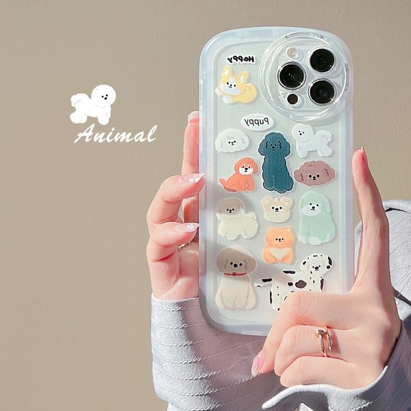 Handyhülle für Iphone 14 13 11 12 Pro Max Xr Xs 7 8 Plus Fashion Cartoon Funny Cute Animal Clear Silicone Protection Back Cover