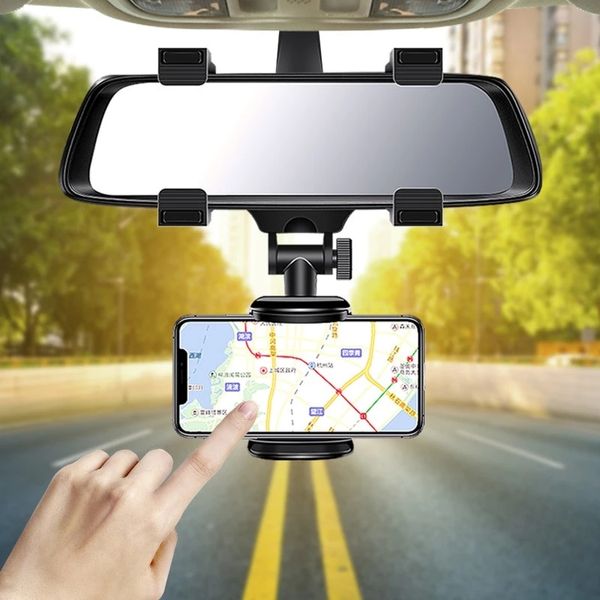 Bomboniera per auto Supporto per specchietto retrovisore per auto Staffa per telefono per auto Navigazione GPS Supporto per regolazione pieghevole Supporto per telefono Accessori per auto