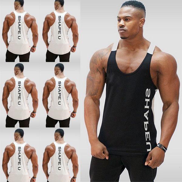 Canotte da uomo Bodybuilding Canotte fitness Canotta muscolare per maglietta Maglia da basket Solid Gym Stringer Loose 230504