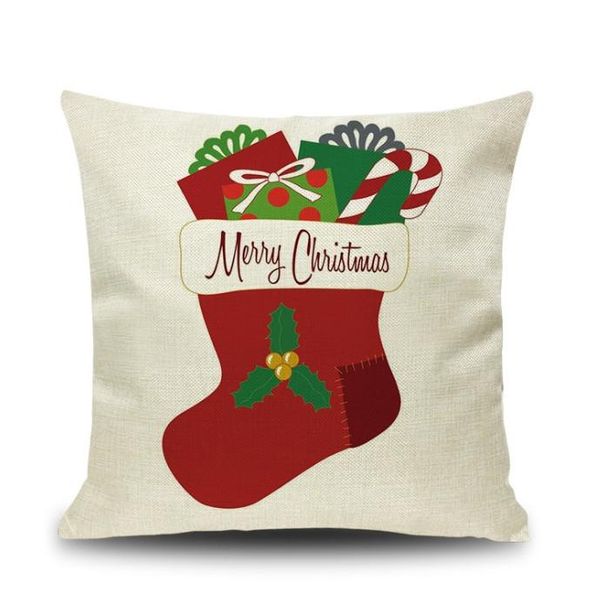 Kissenbezug Weihnachtsdruck Kissenbezug Baum Buchstaben Blumenbezug Quadratische Accessoires für Zuhause