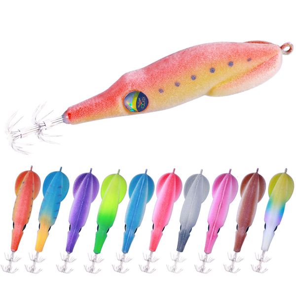 Köderköder 9,5 cm 6 g Angeln Tintenfisch Jighaken Shrimp Jigs Simulation Octopus Hecht Karpfen Bass Pesca FishingTackle Calama Box Kit 230504