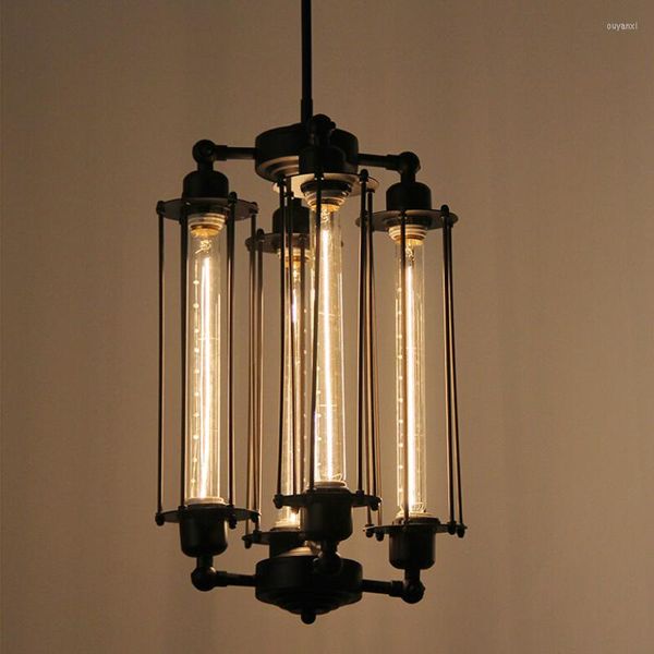 Подвесные лампы 4 головы Vintage Retro Restaurant Lights American Country Style Flute Lamp