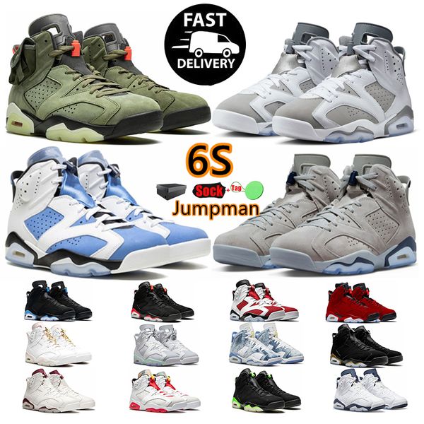 2024 Sapatos de Basquete Jumpman 6 6s Universidade Azul Vermelho Oreo Georgetown Midnight Hare Navy Cactus Jack Preto Infravermelho Maroon Mens Treinadores Esportes Ao Ar Livre Sapatilhas