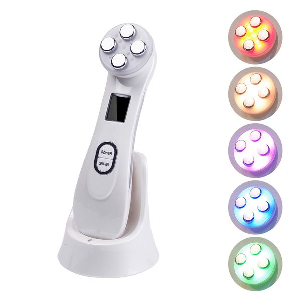 Massageador de rosto RF Radiofrequência Máquina de levantamento de rosto EMS Micro-Current Skin Massager Firma Led Pon Rejuvenesation Beauty Dispositivo 230428