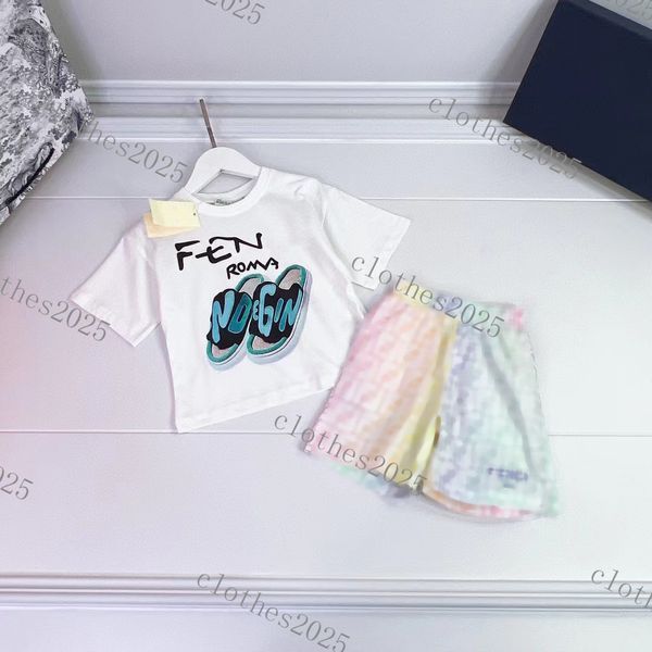 Neue Designer Kinder Kleidung Sets Klassische Marke Baby Mädchen Kleidung Anzüge Mode Brief Rock Kleid Anzug Kinderkleidung weiß rosa Hochwertige Luxus-Top-Marke