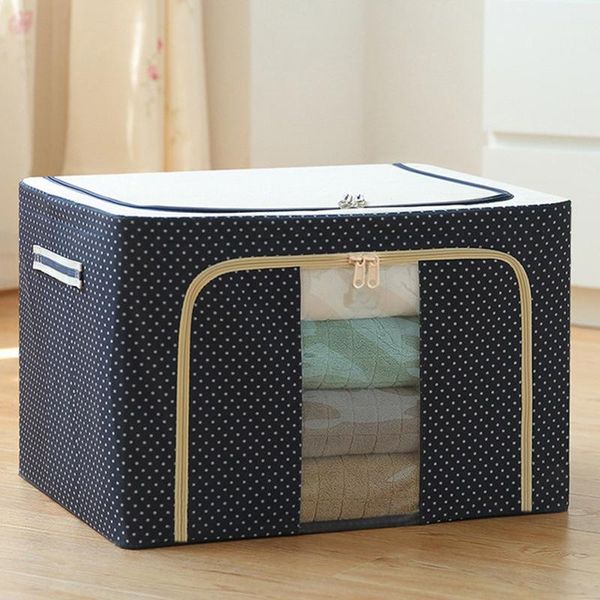 Хранение горячей большой емкости для хранения одежды для хранения одежды складной пылепроницаемый шкаф Организатор Оксфордский тканевый багажный одеял для сортировки одеяла
