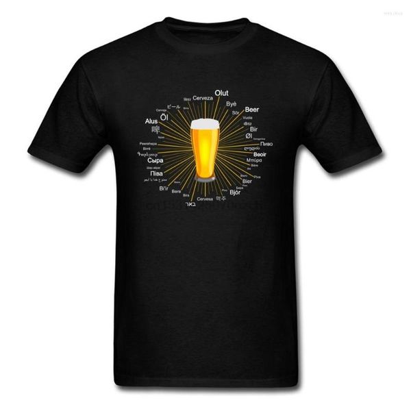 Herren T-Shirts Shirts Karneval Dionysia Street Ale Bier Verschiedene Sprachen der Welt Text T-Shirt Oktoberfest Festival Happyss bis 2xl
