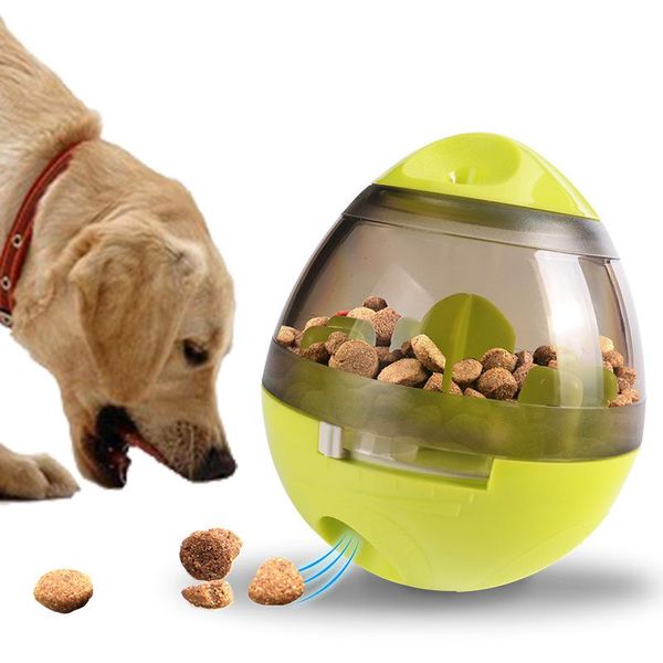 Brinquedos cão tratar bola brinquedo para animais de estimação aumenta iq interativo tumbler vazamento dispensador de alimentos quebra-cabeça brinquedos alimentador lento para pequenos cães médios