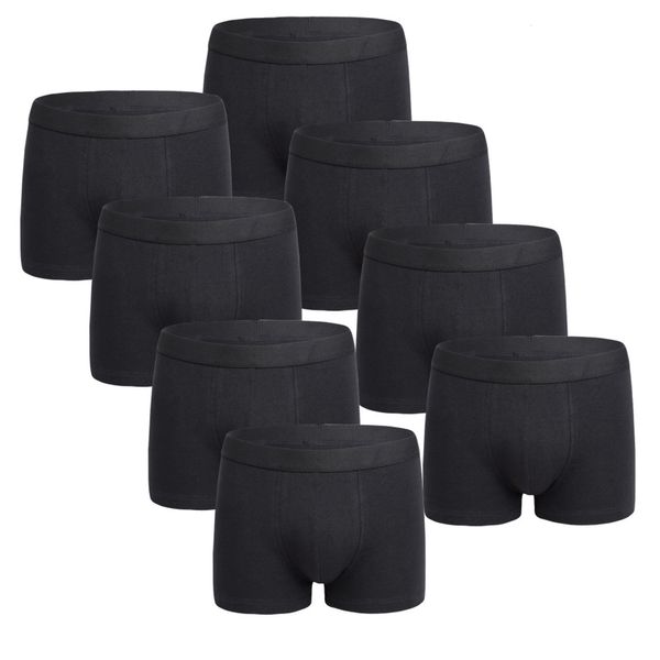 Unterhose 8pcsset Schwarz Boxer Unterwäsche Männer Bambus Atmungsaktiv Herren Höschen Shorts Sexy Mann Unterhose Männlich Elastische Herren Boxer Für Männer 230503