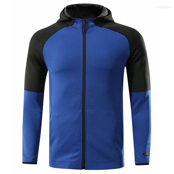 Jaquetas de fitness jackets de fitness masculino Menino de gestão rápida seca zíper com capuz de moletom Sportshirt sportswear ginásio com capuz de treinamento de roupas