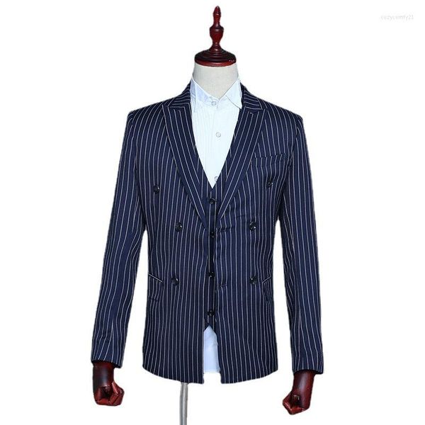 Suites masculinos Men's Daily Casual Suit Set (colete da jaqueta)