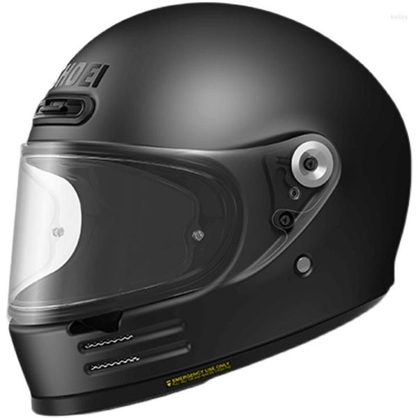 Motorradhelme SHOEI GLAMSTER Klassischer Retro-Integralhelm Cruise Leisure und Road Racing Protective Mattschwarz