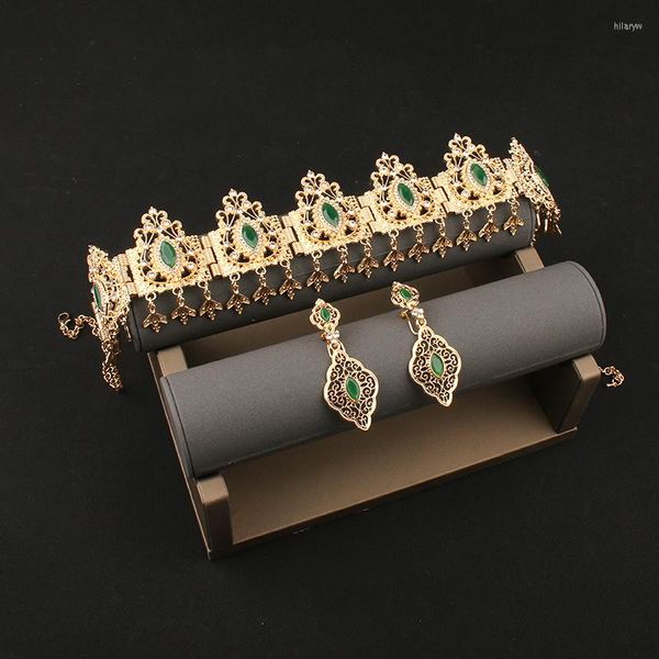 Серьги ожерелья наборы дикай Алжир Свадебные украшения Женщины волосы.