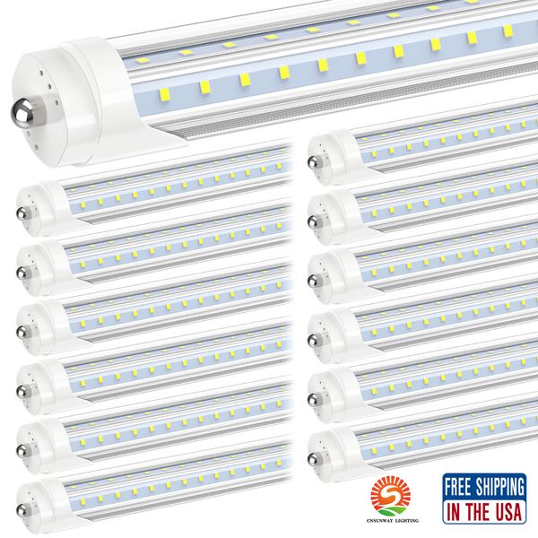 5 piedi FA8 estremità a forma di V doppi lati Tubo LED T8 36W 5FT 1,5M Per porte più fredde Luci fluorescenti LED AC85-265V UL