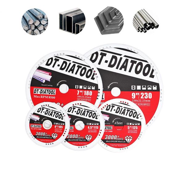 Zaagbladen dtdiatool 1pc elmas dairesel testere bıçağı metal kesme disk kesme tekerleği çelik tüp demir inşaat demiri 4 