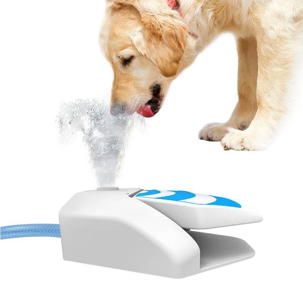 Автоматическая поилка для кормления собак, уличный фонтанчик для воды самообслуживания для собак, щенков, кошек, собак, ступенька, спрей, ножная педаль, дозатор для питья
